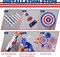 14 Pcs 4th of July Porch Sign Outdoor Decorations, 5.9' American Patriotic Hanging Paper Fans Flag Banners Mat Set Memorial Day Front Door Decoration for USA Independence Day Party Supplies